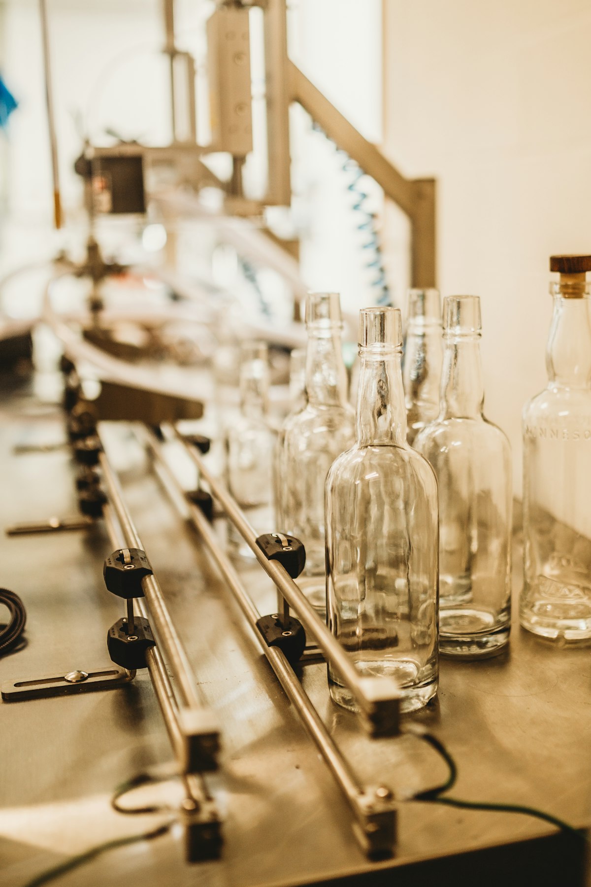 Clear glass bottles