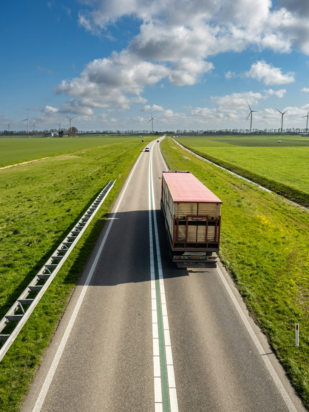 Lorry on a country road